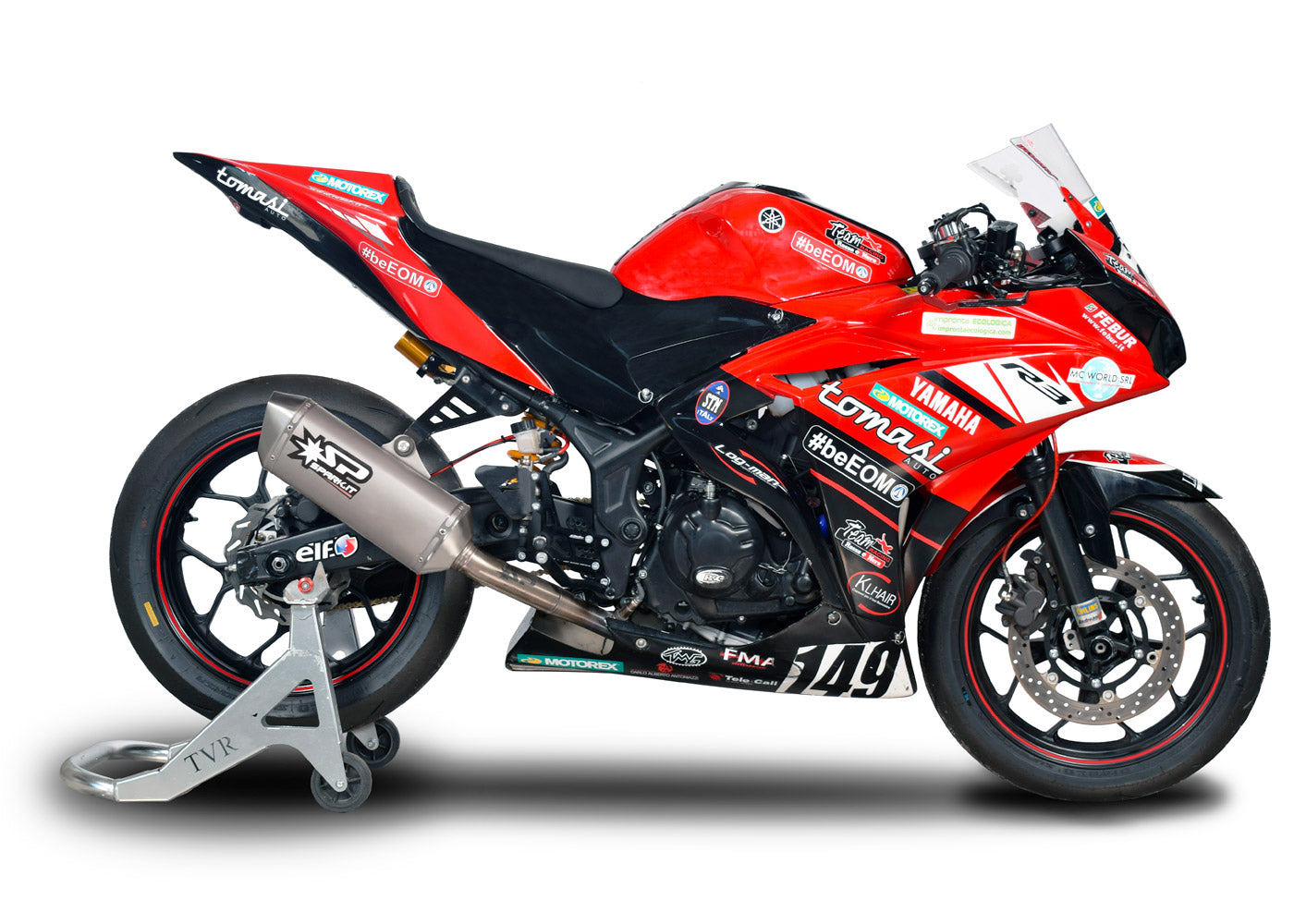 SPARK Yamaha YZF-R3 (2015+) Titanium Full Exhaust System "Force" Evo 2019 (racing)
