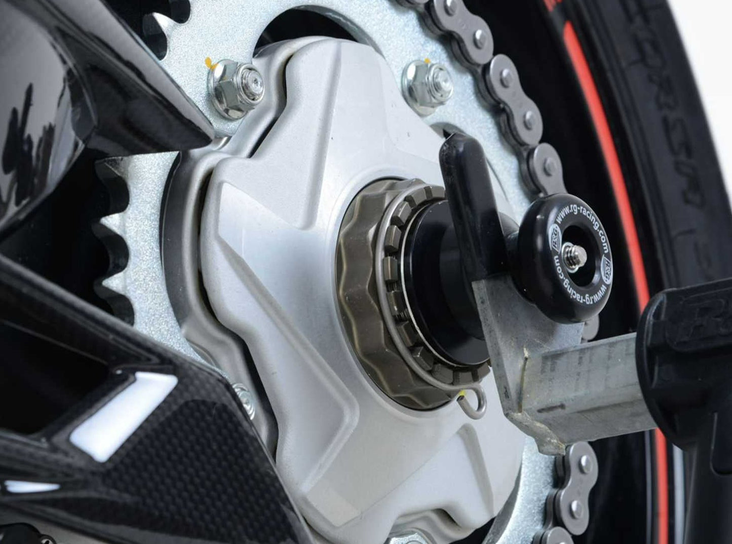 SS0002 - R&G RACING MV Agusta Rear Wheel Sliders (paddock stand bobbins)