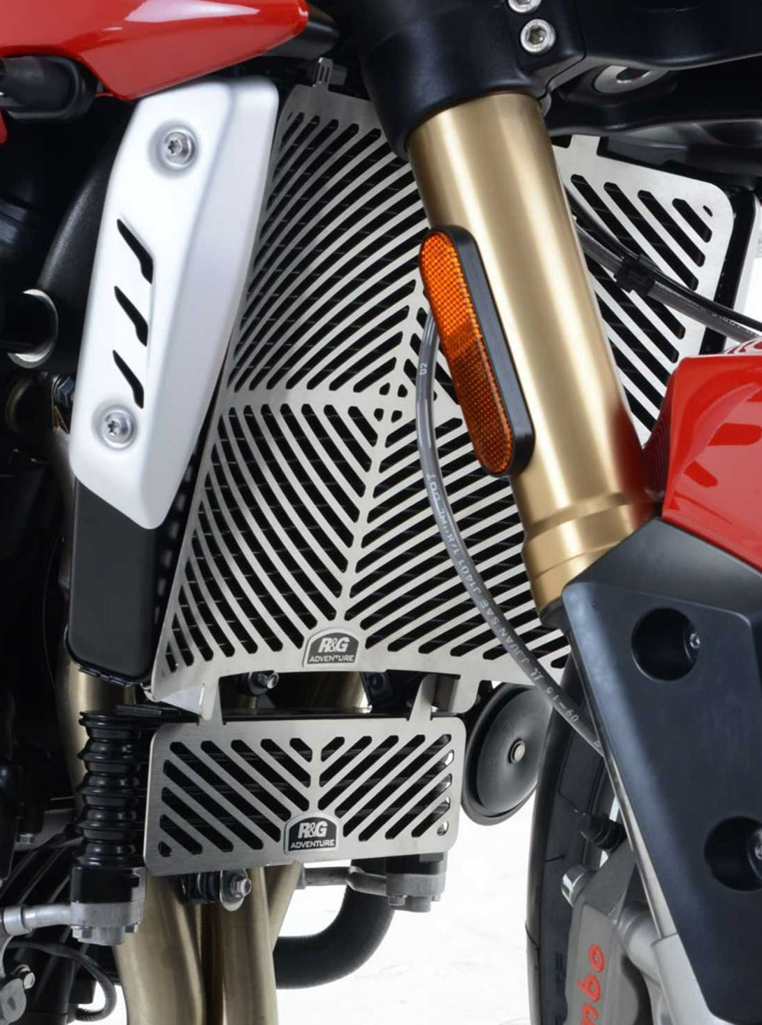 SCG0002 - R&G RACING Triumph Speed Triple / S / R / RS Oil Cooler Guard (stainless steel)
