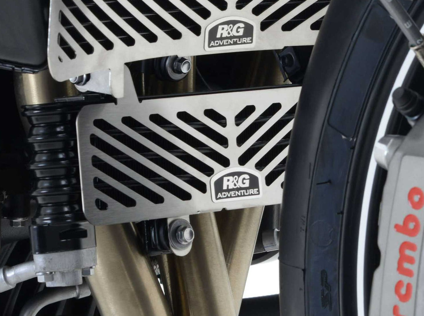 SCG0002 - R&G RACING Triumph Speed Triple / S / R / RS Oil Cooler Guard (stainless steel)