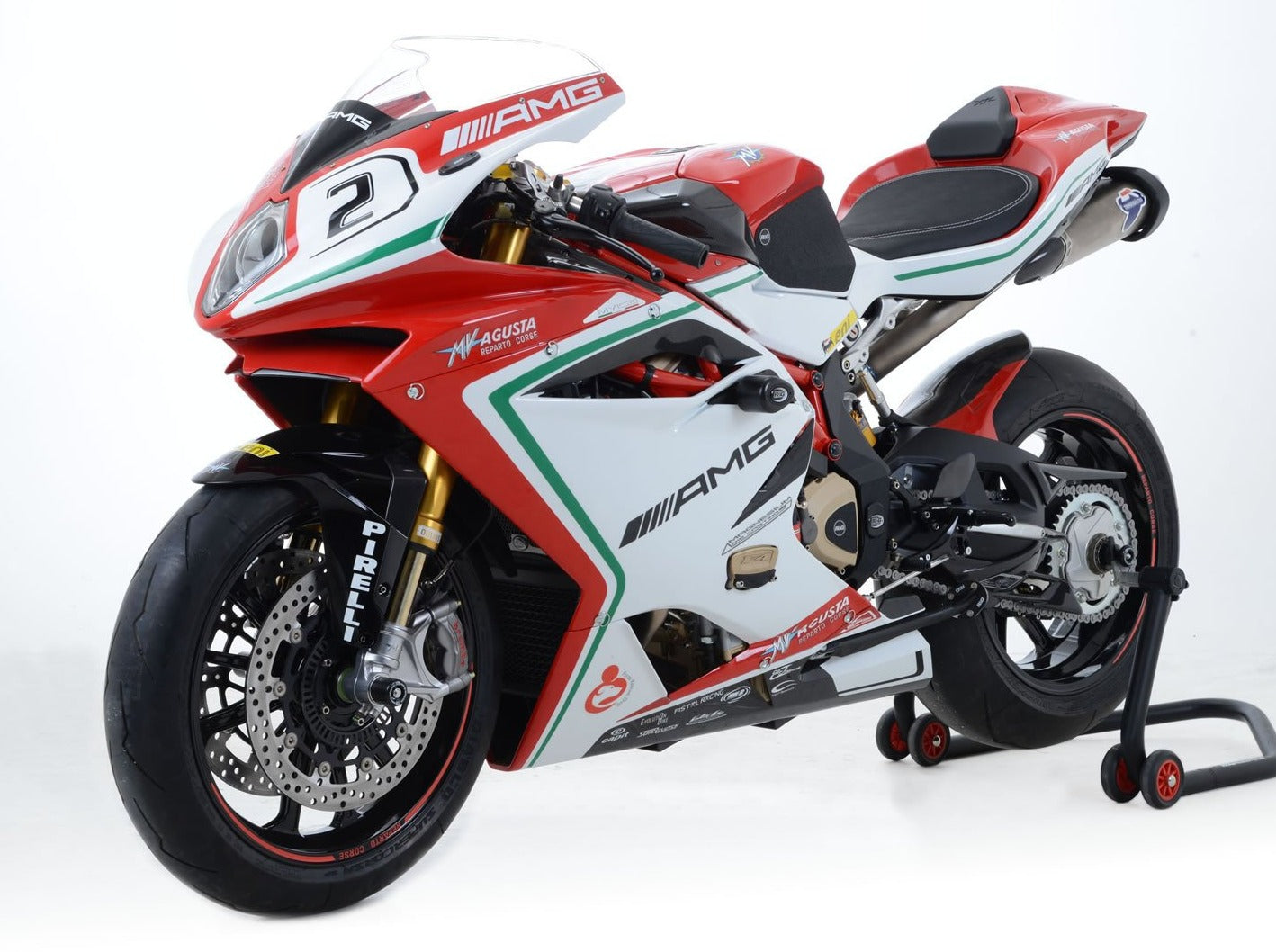 CP0398 - R&G RACING MV Agusta F4 1000 RC (15/18) Frame Crash Protection Sliders "Aero"