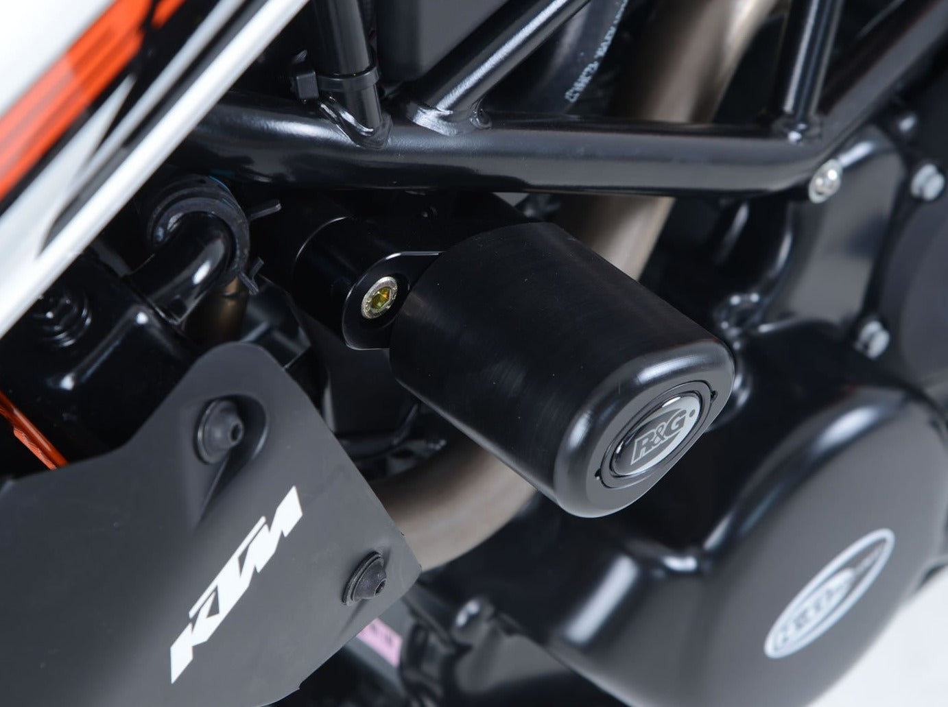 CP0289 - R&G RACING KTM 125/200/250/390 Duke Frame Crash Protection Sliders "Aero"