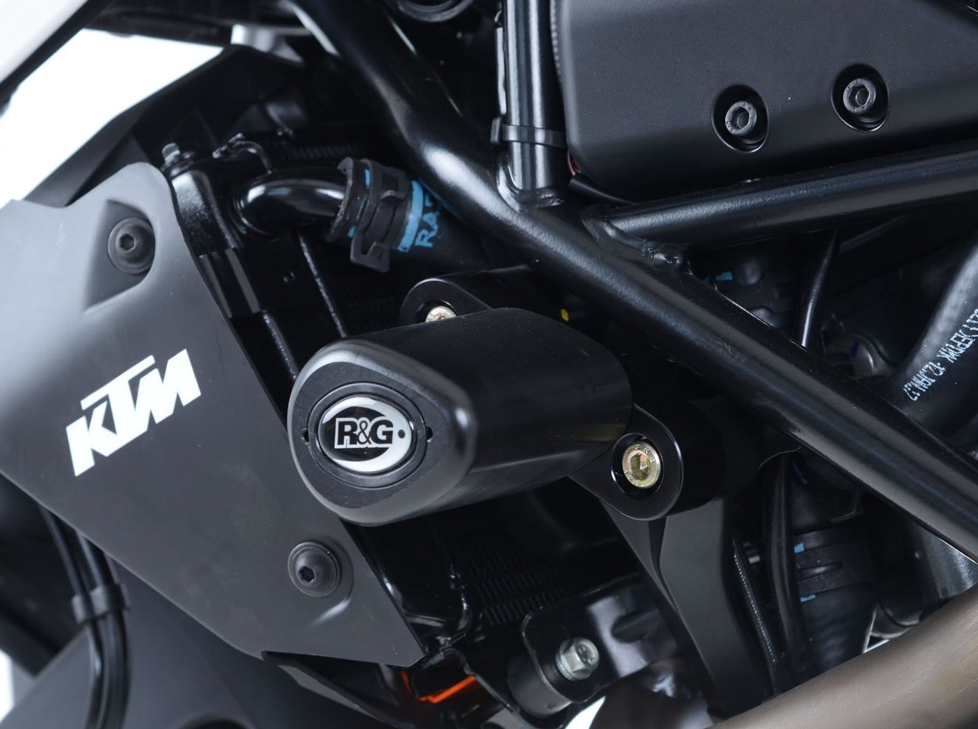 CP0289 - R&G RACING KTM 125/200/250/390 Duke Frame Crash Protection Sliders "Aero"