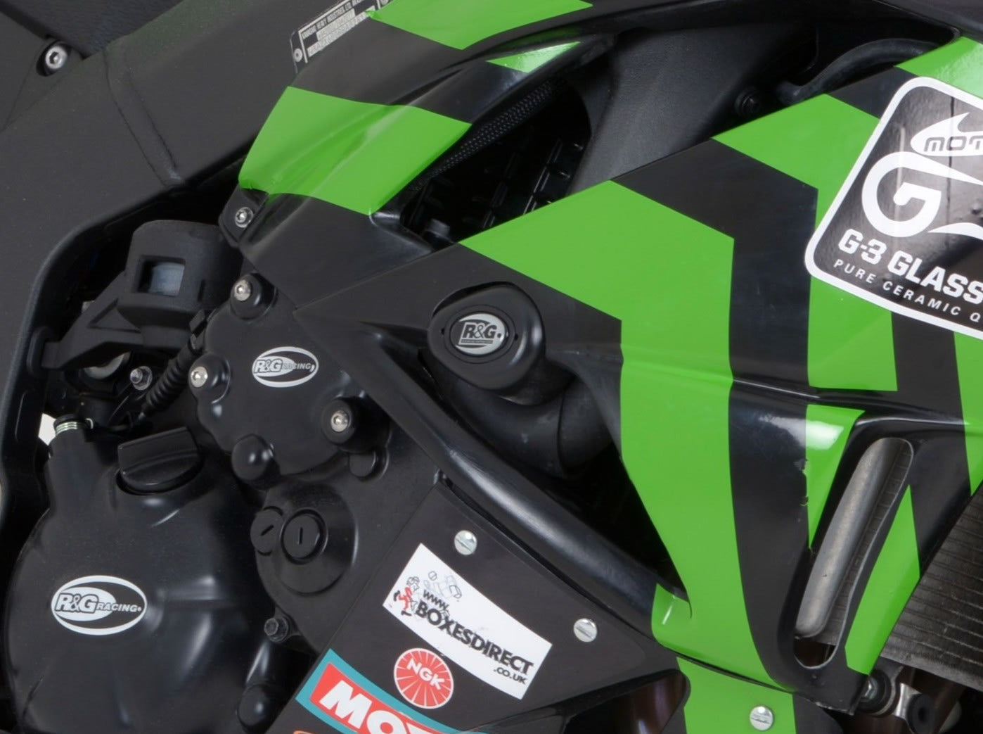 CP0336 - R&G RACING Kawasaki ZX-6R (09/12) Frame Crash Protection Sliders "Aero" (racing)