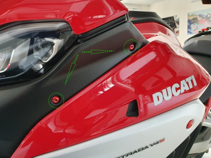 KV475 - CNC RACING Ducati Multistrada V4 Pikes Peak (2022+) Screws Air Conveyor Cover