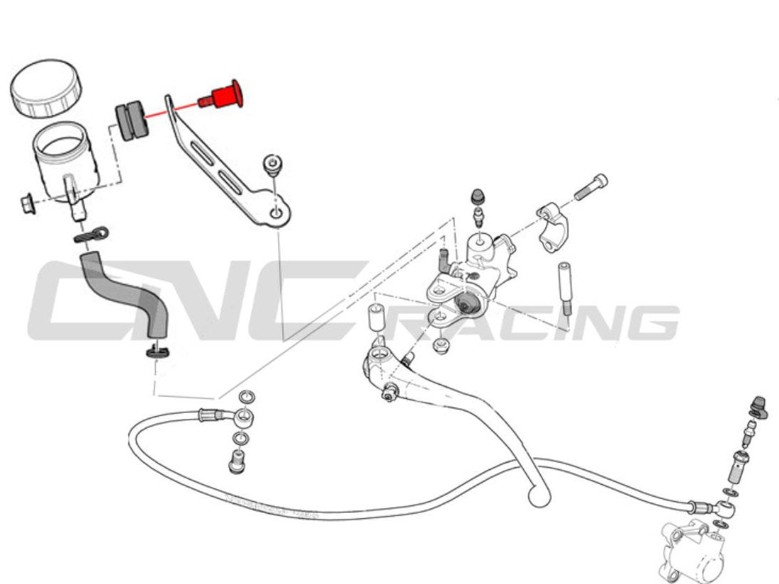 KV328 - CNC RACING Ducati / MV Agusta Front Fluid Tank Screw