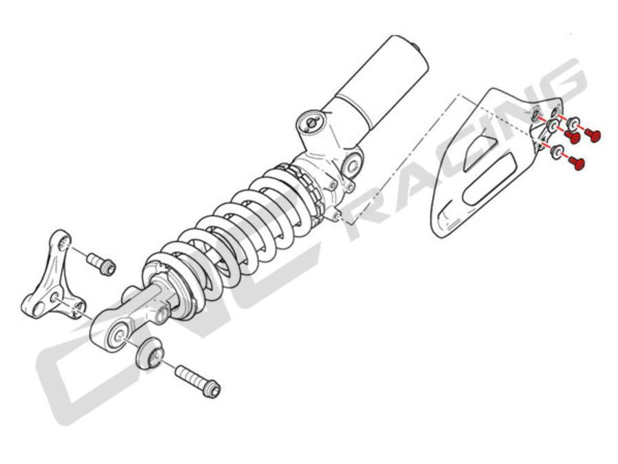 KV397 - CNC RACING Ducati Panigale V2 / Streetfighter Shock Absorber Cover Bolts