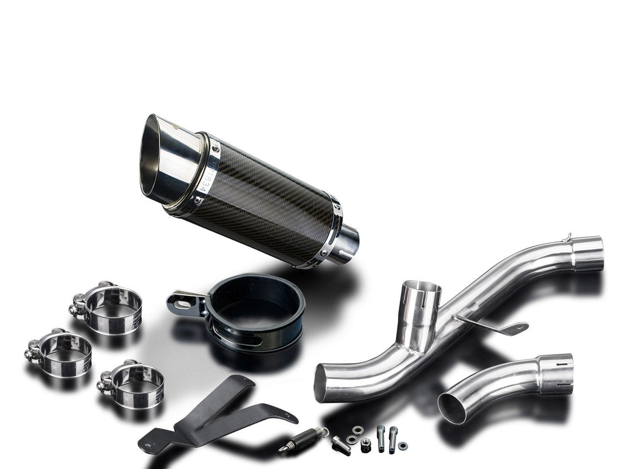 DELKEVIC Ducati Supersport 939 (17/20) De-Cat Slip-on Exhaust Mini 8" Carbon