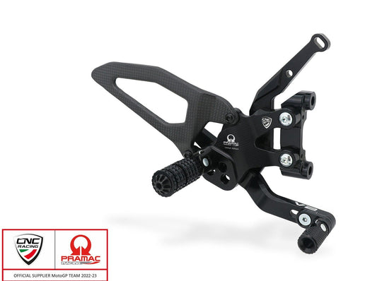 PE411PR - CNC RACING Ducati Streetfighter V2 (2022+) Adjustable Rearset (Pramac Racing Limited Edition)