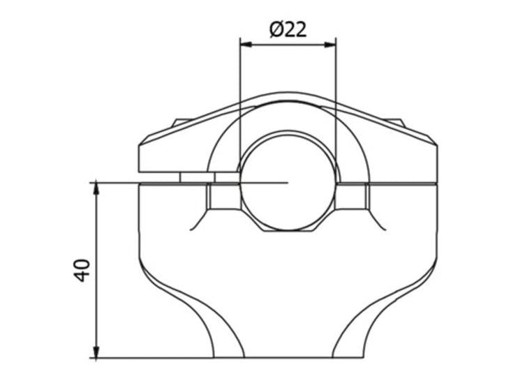 RM240 - CNC RACING Ducati Monster / Hypermotard Handlebar Riser (Ø 22 mm)