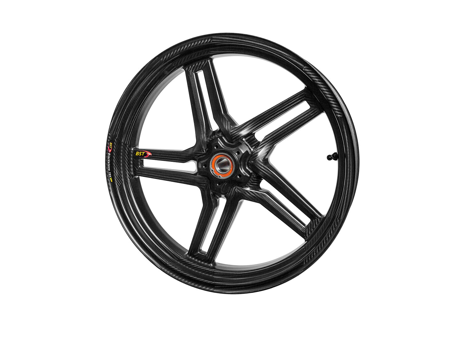 BST MV Agusta F4 (00/08) Carbon Wheel "Rapid TEK" (front, 5 slanted spokes, black hubs)