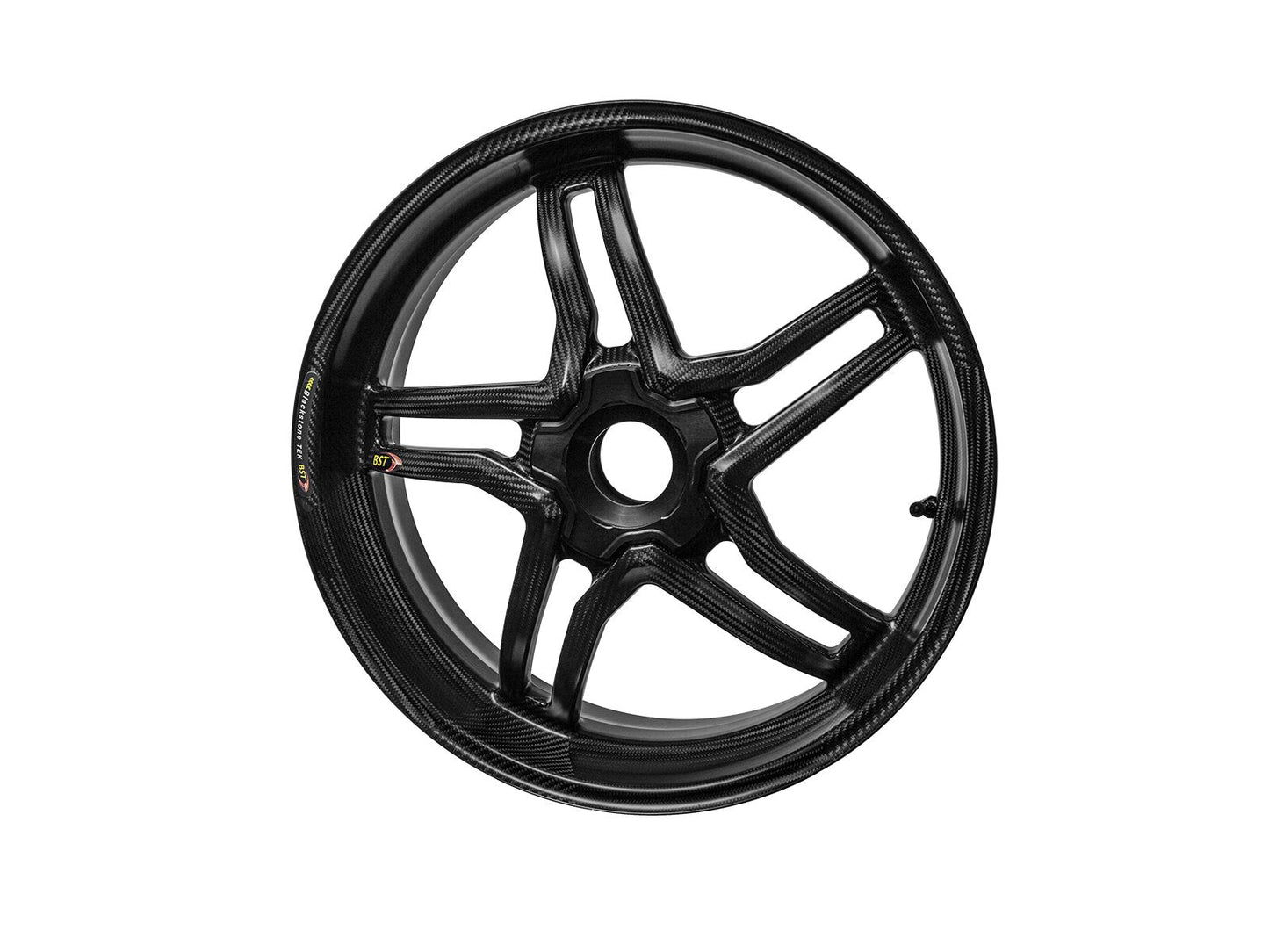 BST Ducati Monster S4 Carbon Wheel "Rapid TEK" (offset rear, 5 slanted spokes, black hubs)