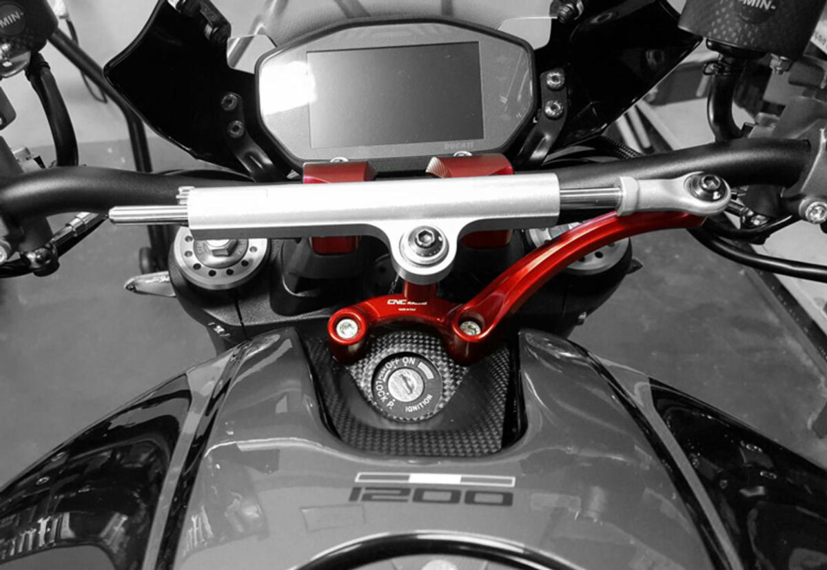 Ducati Monster 1200 OHLINS Steering Damper + CNC RACING Mounting Kit