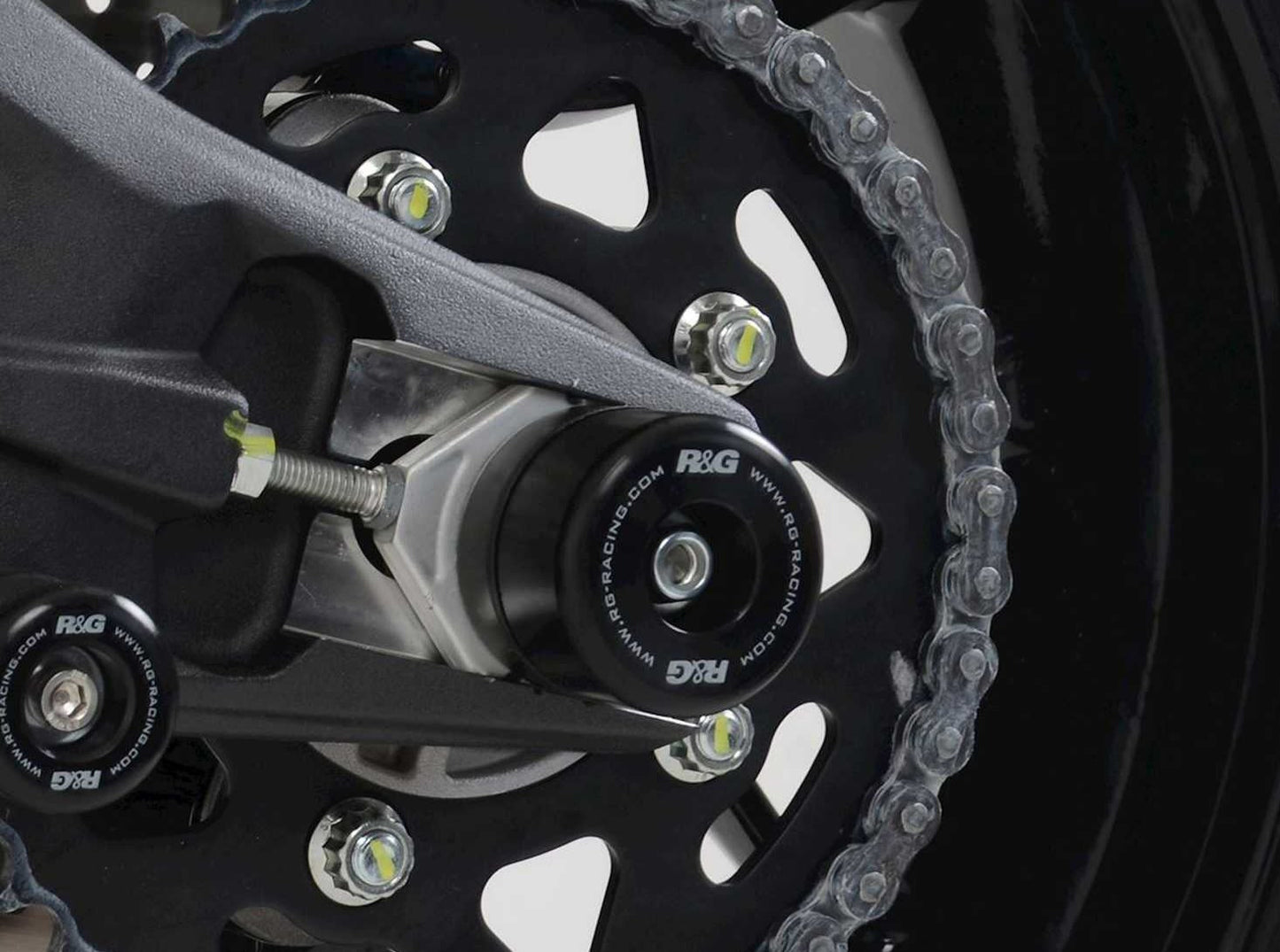 SP0096 - R&G RACING Ducati Monster 950 / Plus (2021+) Rear Wheel Sliders (swingarm)
