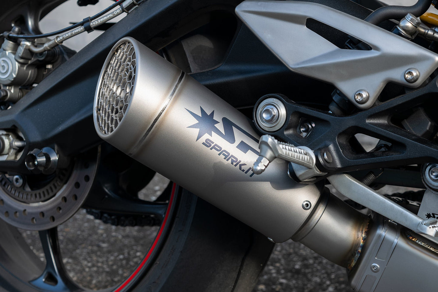 SPARK Triumph Street Triple 765 (20/22) Semi-full 3/4 Exhaust System "Grid-O" (EU homologated)