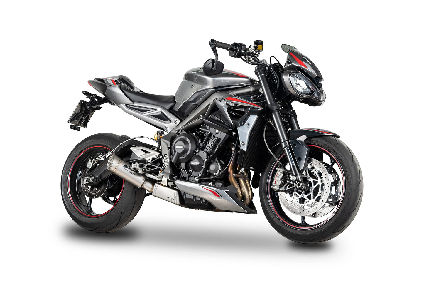 SPARK Triumph Street Triple 765 (20/22) Semi-full 3/4 Exhaust System "Grid-O" (EU homologated)