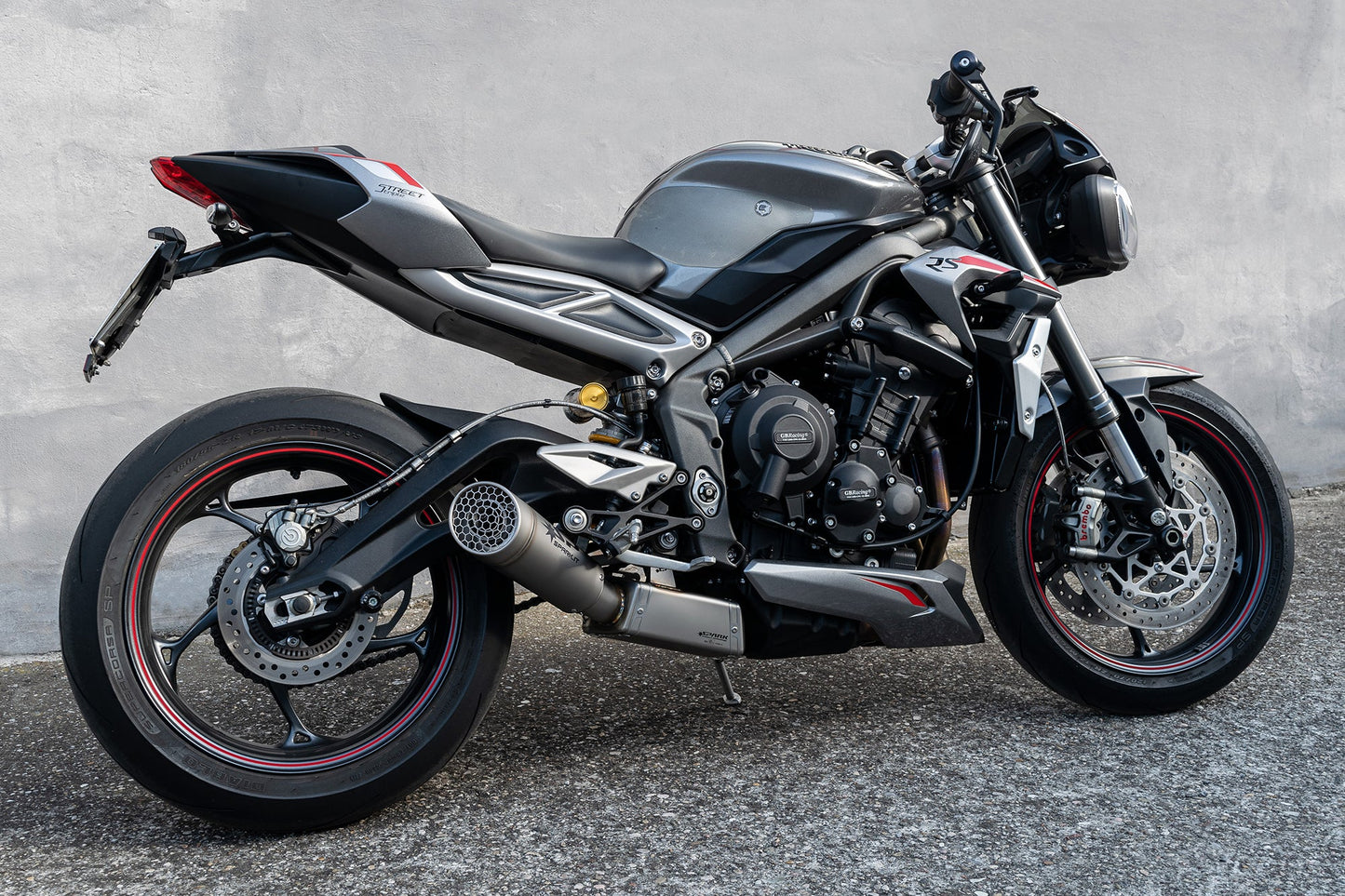 SPARK Triumph Street Triple 765 (20/22) Semi-full 3/4 Exhaust System "Grid-O" (EU homologated)