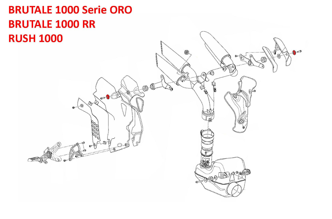 KV452 - CNC RACING MV Agusta Brutale 1000 RR Exhaust Silencer Bracket Collar Screw