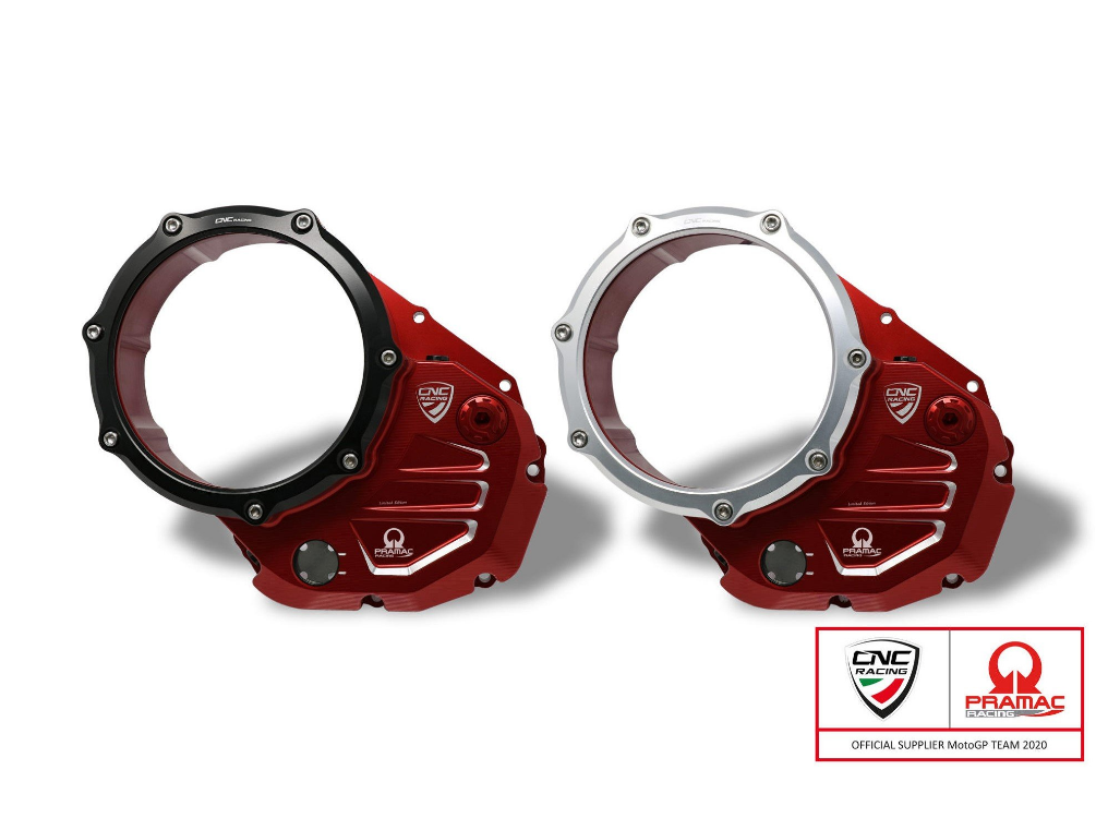CA501PR - CNC RACING Ducati Oil Bath Clear Clutch Cover (Pramac edition)