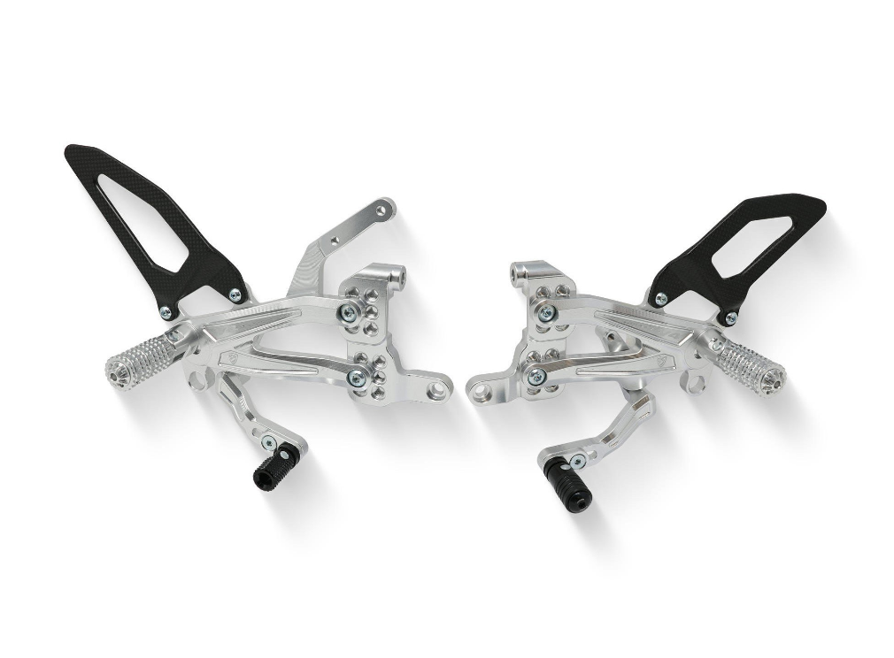 PE410 - CNC RACING Ducati Streetfighter V4 Adjustable Rearset (carbon heel guards)