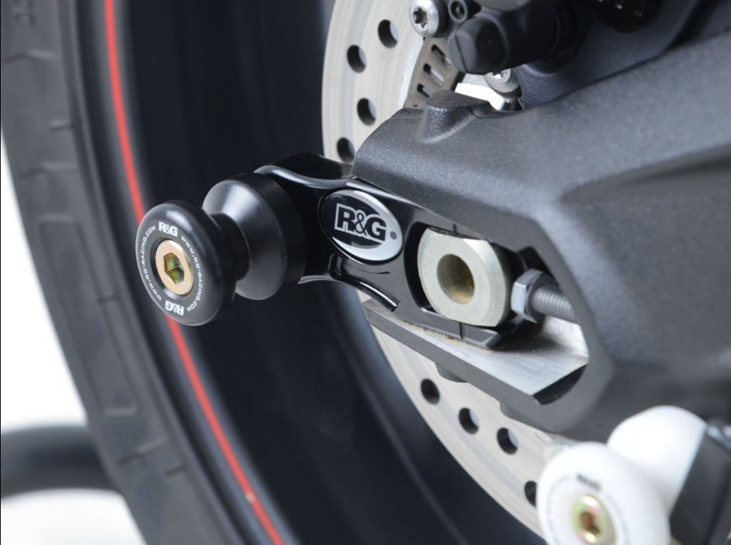 R&G RACING Triumph Daytona 675 / 765 / Tiger 850 Paddock Stand Bobbins (Offset)