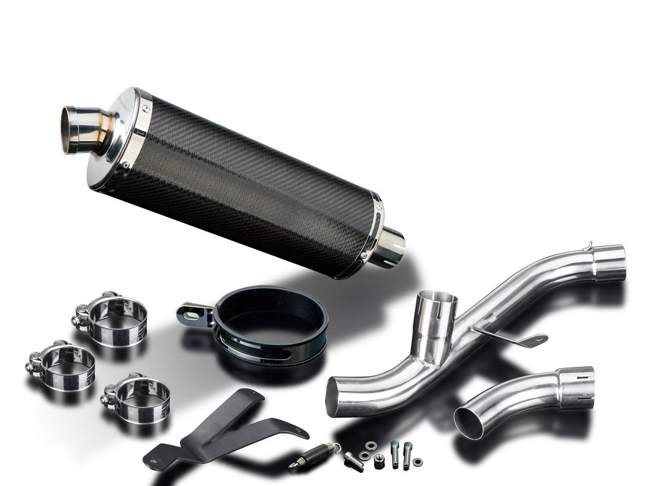 DELKEVIC Ducati Supersport 939 (17/20) De-Cat Slip-on Exhaust Stubby 14" Carbon