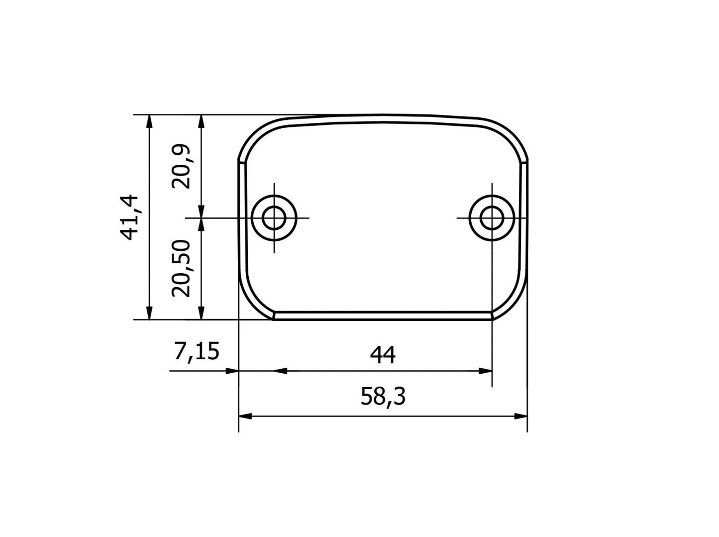 TF601 - CNC RACING Ducati Front Brake Fluid Tank Cap "Bi-color"