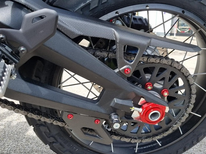ZA243 - CNC RACING Ducati DesertX (2022+) Carbon Chain Upper Guard