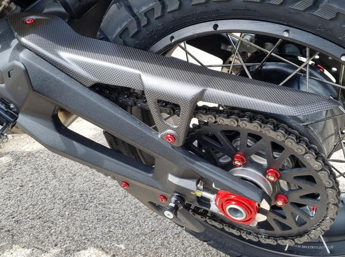 ZA243 - CNC RACING Ducati DesertX (2022+) Carbon Chain Upper Guard