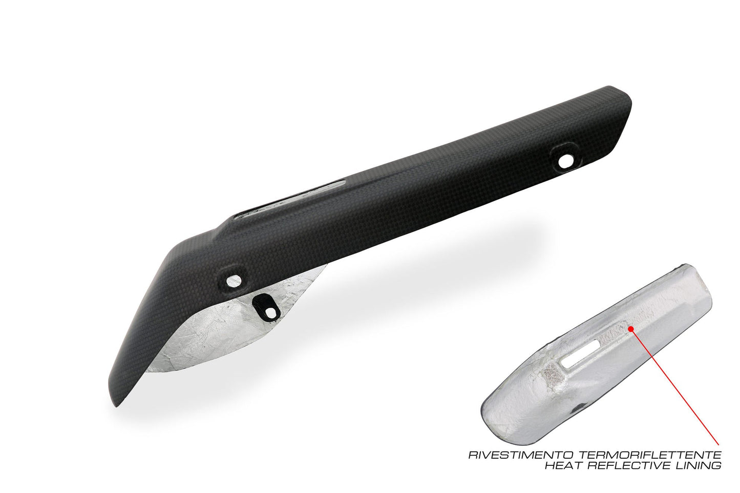 ZA998 - CNC RACING Ducati Multistrada V4 (2021+) Carbon Exhaust Silencer Heat Guard (for Akrapovic slip-on)