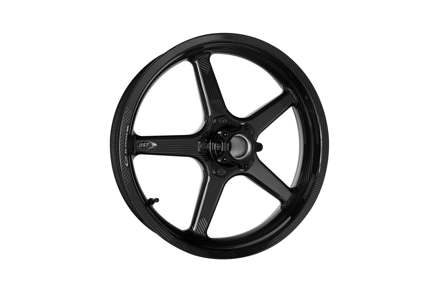 BST Ducati Scrambler Carbon Wheels Set "Twin TEK" (5 straight spokes, black hubs, front & conventional rear)