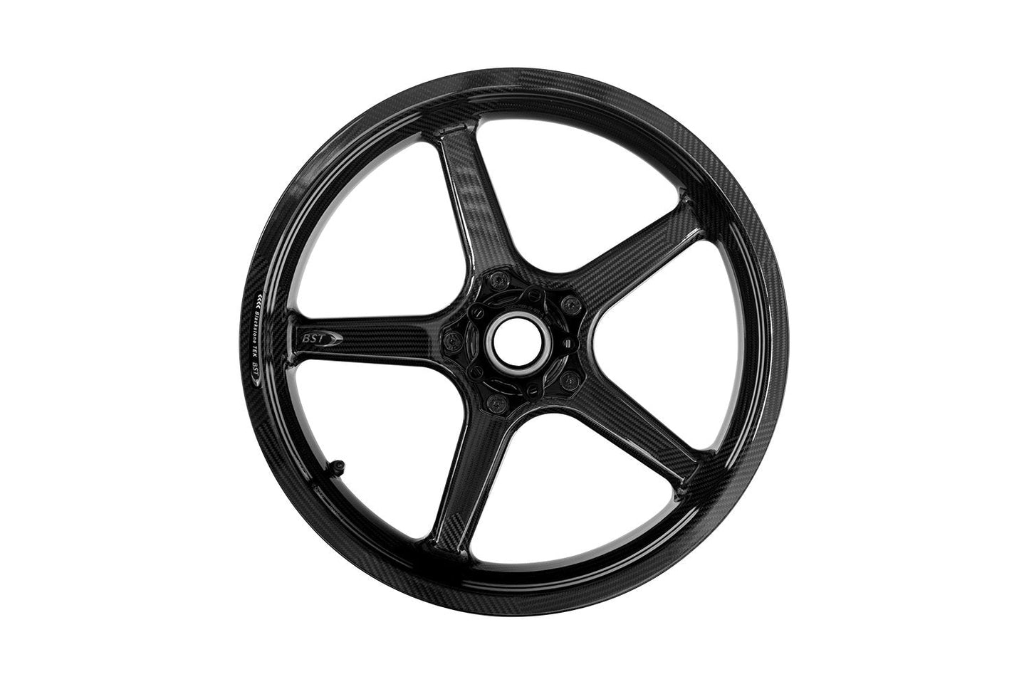 BST Ducati Scrambler Carbon Wheels Set "Twin TEK" (5 straight spokes, black hubs, front & conventional rear)