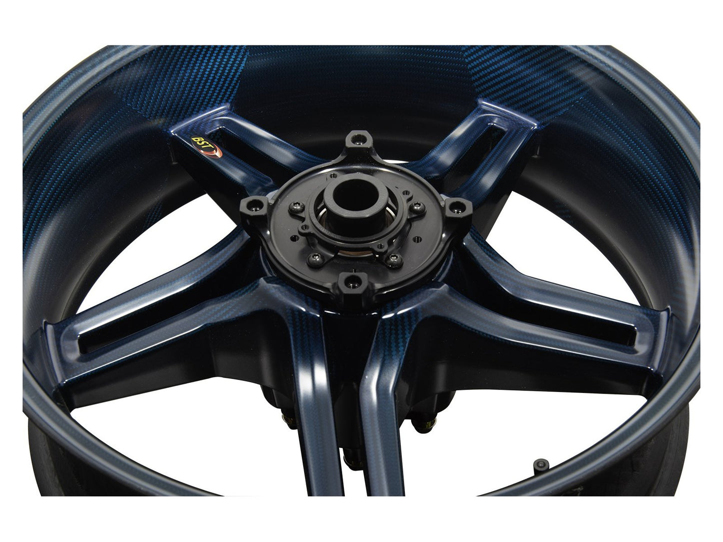 BST Ducati Monster S4 Carbon Wheel "Rapid TEK" (offset rear, 5 slanted spokes, black hubs)