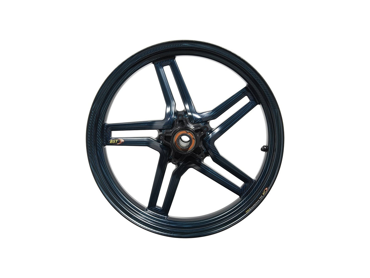 BST Ducati Panigale 1199/1299 Carbon Wheel "Rapid TEK" (front, 5 slanted spokes, black hubs)