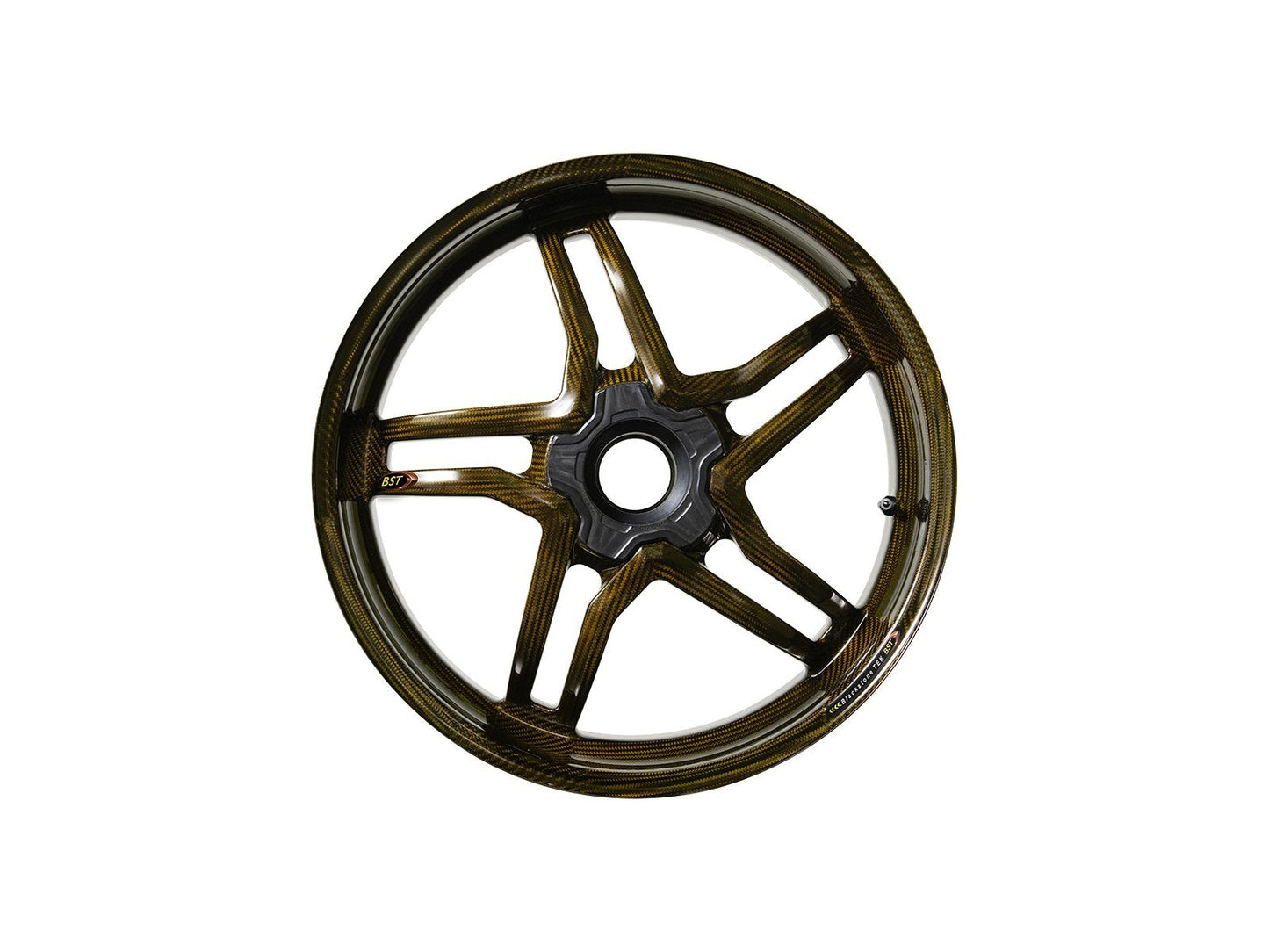 BST Ducati Monster S4 Carbon Wheel "Rapid TEK" (offset rear, 5 slanted spokes, black hubs)