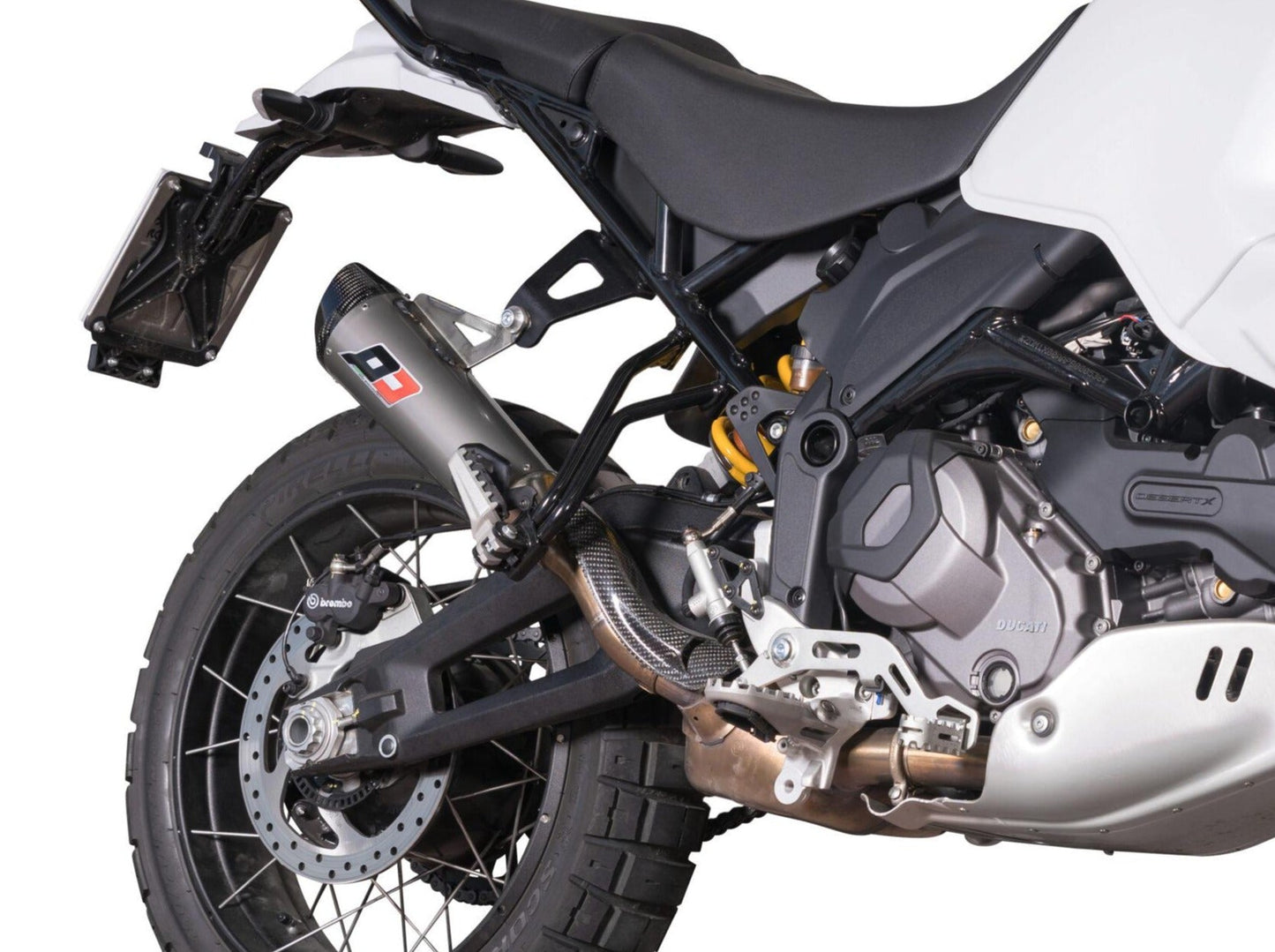 QD EXHAUST Ducati DesertX (2022+) Slip-on Exhaust "Tri-cone" (EURO5)