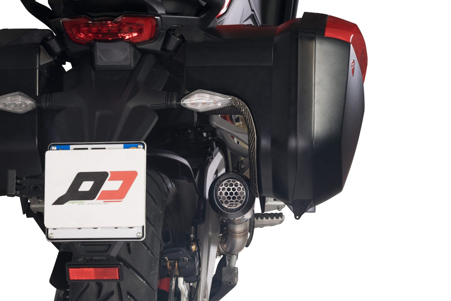 QD EXHAUST Ducati Multistrada V4 Titanium Slip-on Exhaust "Gunshot" (EU homologated; dark)