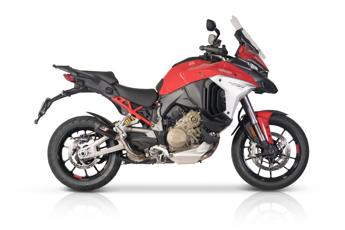 QD EXHAUST Ducati Multistrada V4 Titanium Slip-on Exhaust "Gunshot" (EU homologated; dark)
