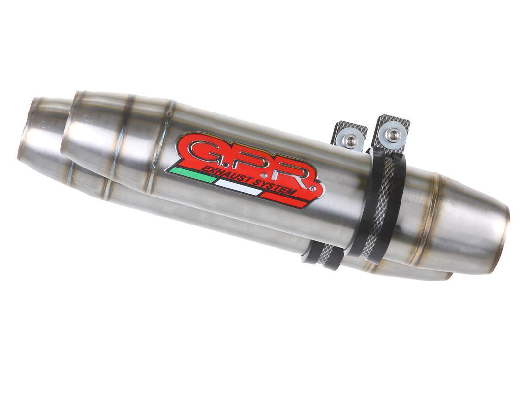 GPR Aprilia Dorsoduro 750 Dual Slip-on Exhaust "Deeptone Inox" (racing)