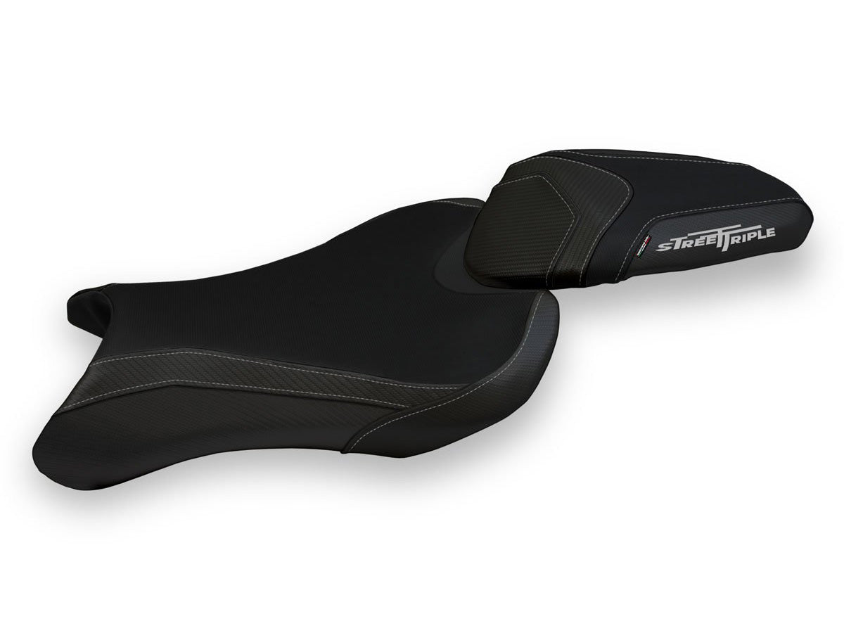 TAPPEZZERIA ITALIA Triumph Street Triple (17/22) Seat Cover "Sarzana Total Black"