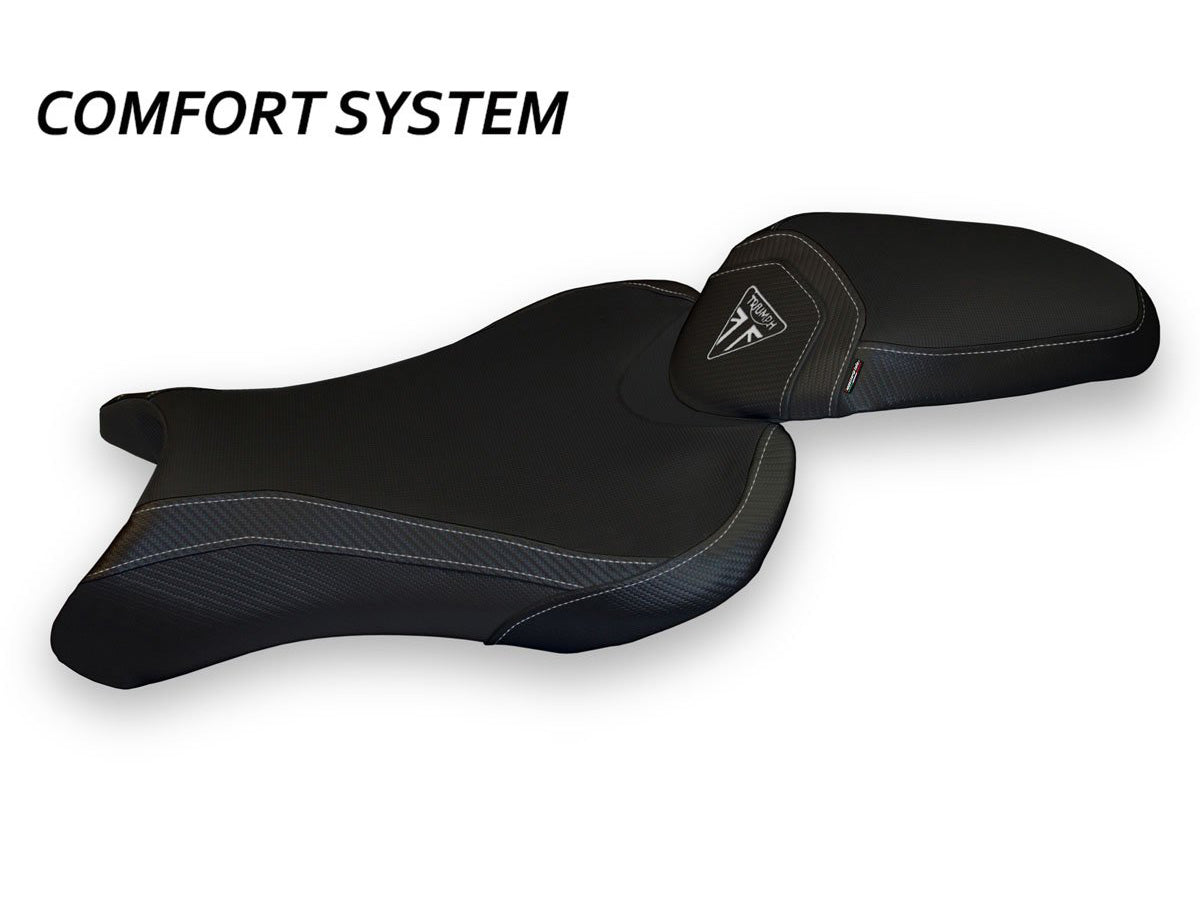 TAPPEZZERIA ITALIA Triumph Street Triple (17/22) Comfort Seat Cover "Molina Total Black"