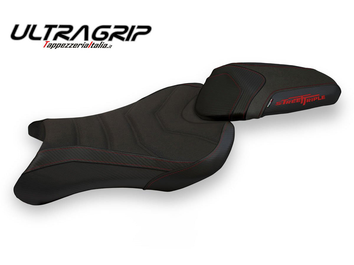 TAPPEZZERIA ITALIA Triumph Street Triple (17/22) Ultragrip Seat Cover "Avane Total Black"