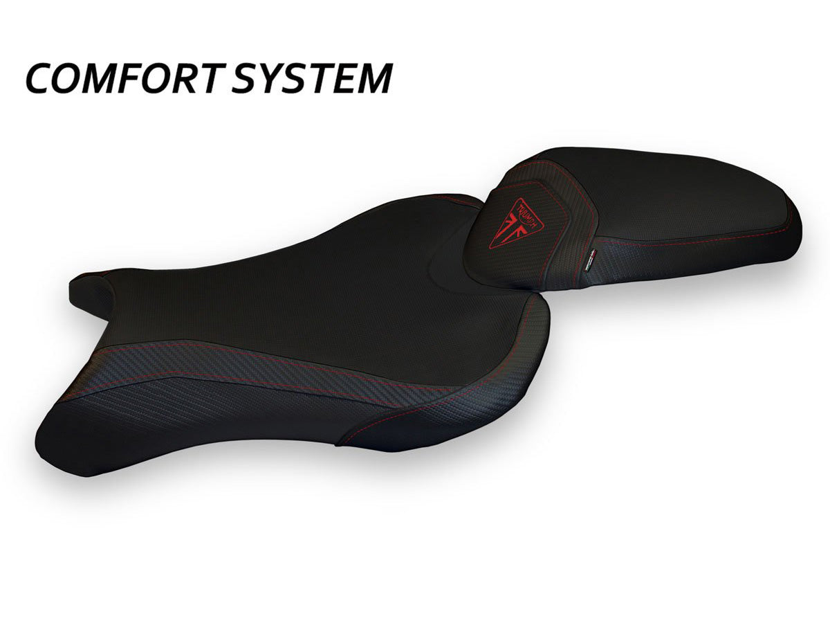TAPPEZZERIA ITALIA Triumph Street Triple (17/22) Comfort Seat Cover "Molina Total Black"