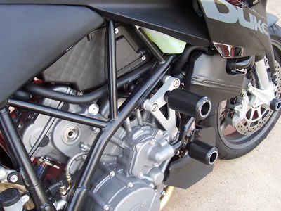 CP0154 - R&G RACING KTM 950/990 Supermoto/Super Duke Frame Crash Protection Sliders "Classic" (low position)