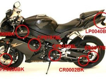 CP0195 - R&G RACING Yamaha YZF-R1 (07/14) Frame Crash Protection Sliders "Classic"