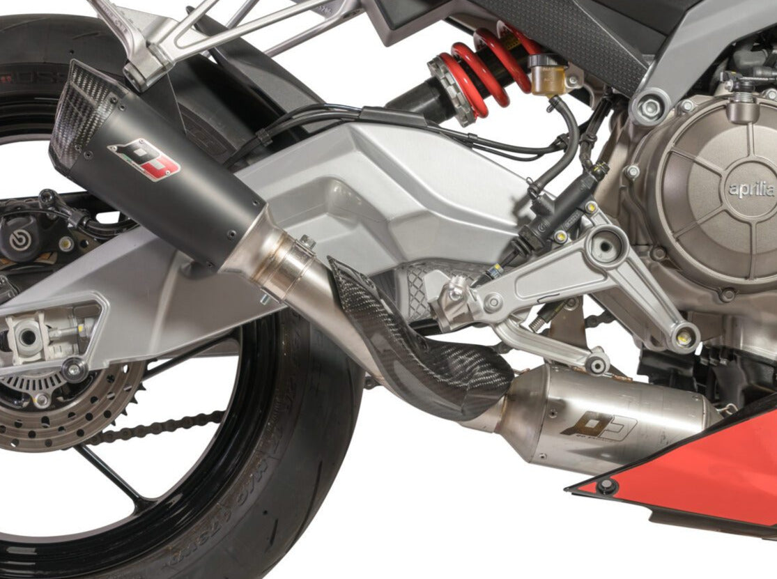 QD EXHAUST Aprilia RS 660 / Tuono (2020+) Titanium Full Exhaust System "Gunshot" (EU homologated)
