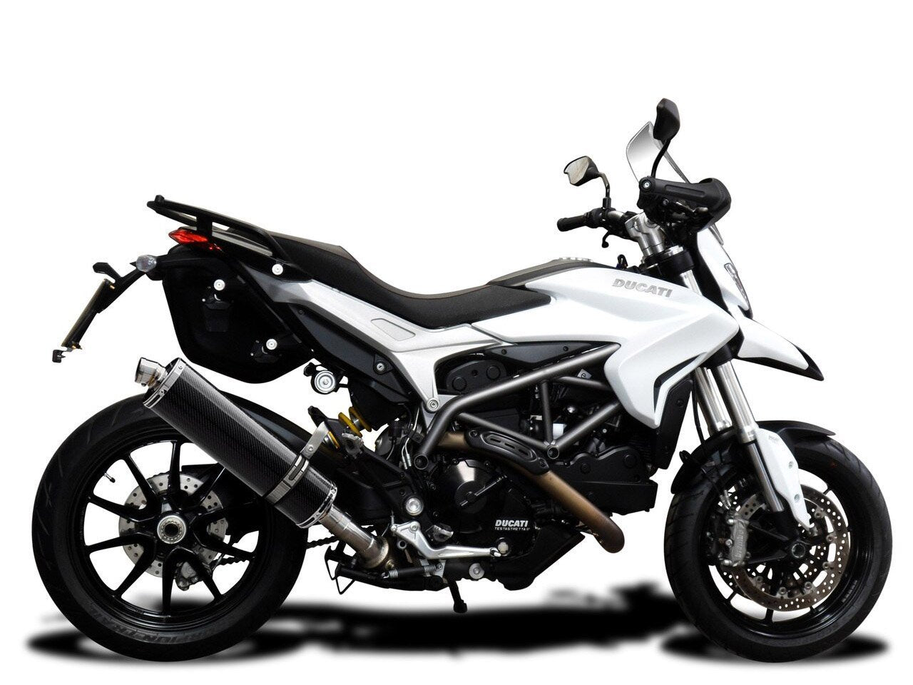 DELKEVIC Ducati Hypermotard 939/821 Slip-on Exhaust Stubby 18" Carbon