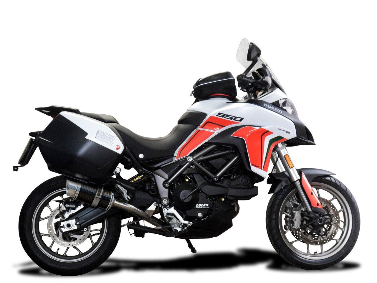 DELKEVIC Ducati Multistrada 950 De-Cat Slip-on Exhaust Mini 8" Carbon