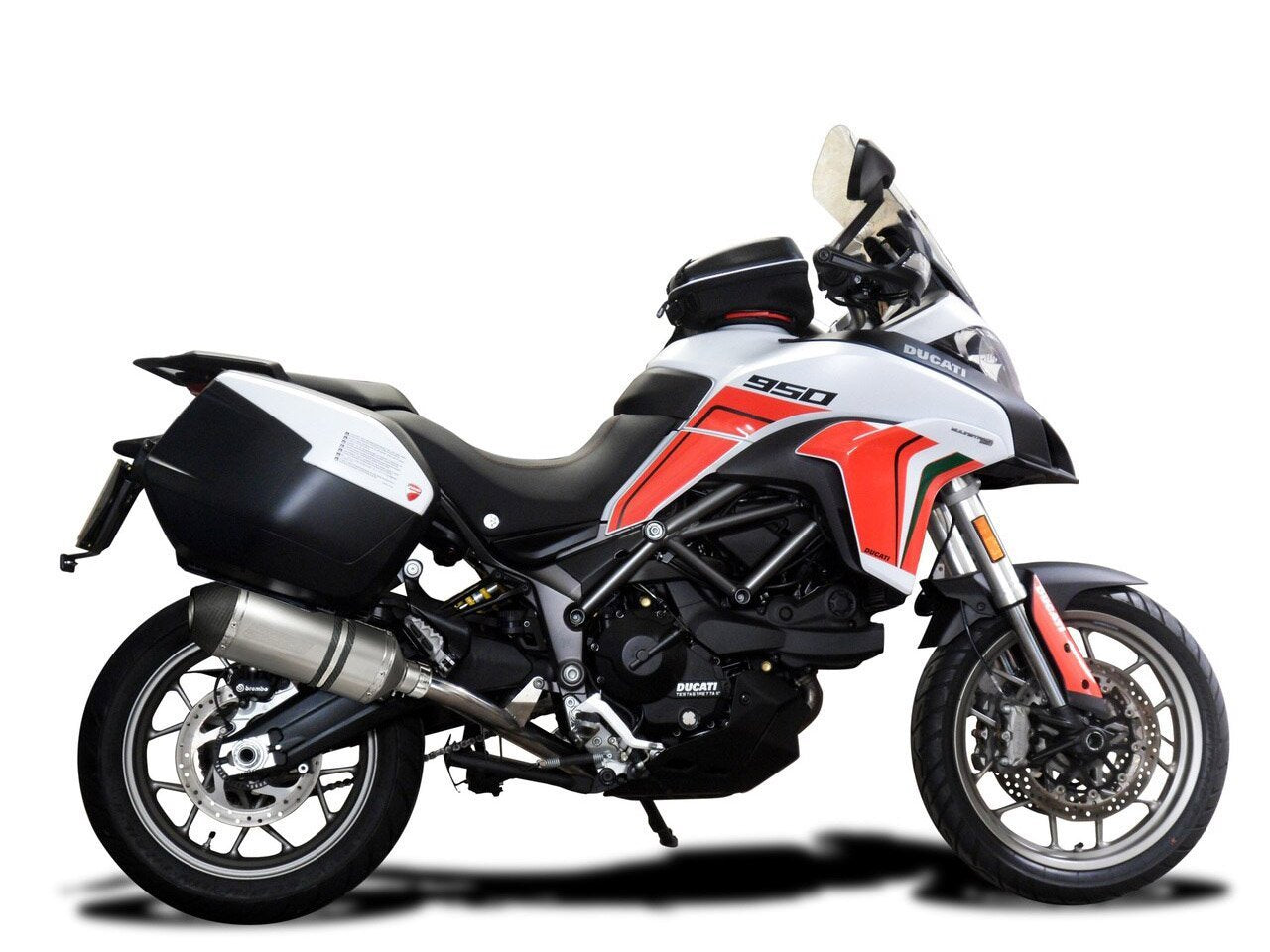 DELKEVIC Ducati Multistrada 950 De-Cat Slip-on Exhaust 10" X-Oval Titanium