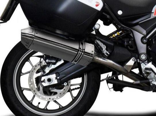DELKEVIC Ducati Multistrada 950 De-Cat Slip-on Exhaust 13" Tri-Oval